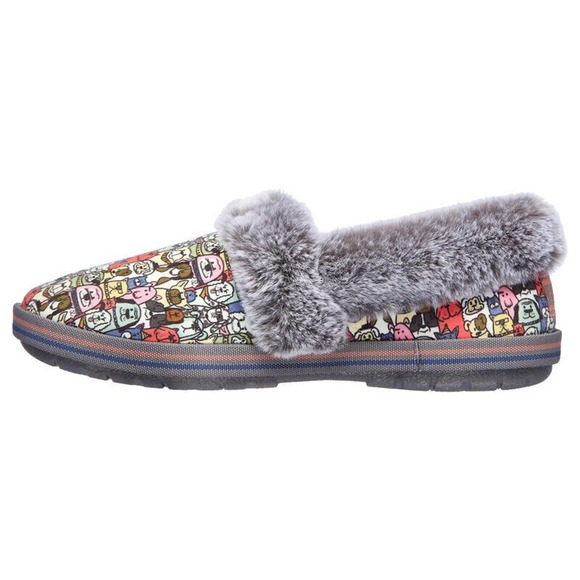 Skechers BOBS Too Cozy Snuggle Rovers Slipper Shoes Dog Print Faux Fur Women's 9 - Picture 5 of 10
